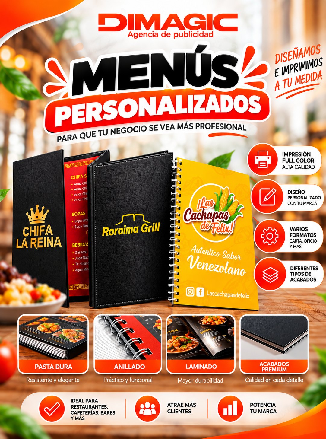 Menú restaurante personalizado en Quito
